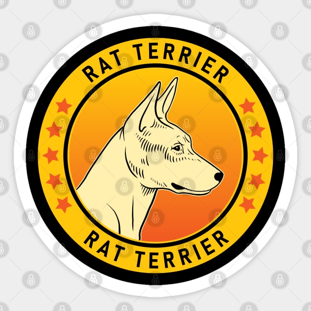 Rat Terrier Dog Portrait Sticker by millersye